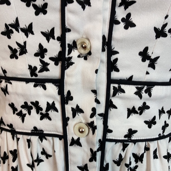 eShakti Vintage Style Retro Butterfly Shirt Dress - Picture 9 of 11